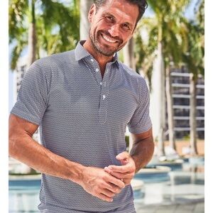 Collars and Co NWOT Medium Vantage Black Semi-Spread Collar Dress Polo Workwear